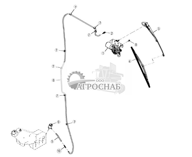 Стеклоочиститель заднего ветрового стекла, кабина с низким профилем - ST887827 203.jpg